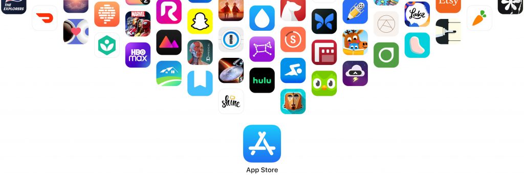 Apple App Store home page and images